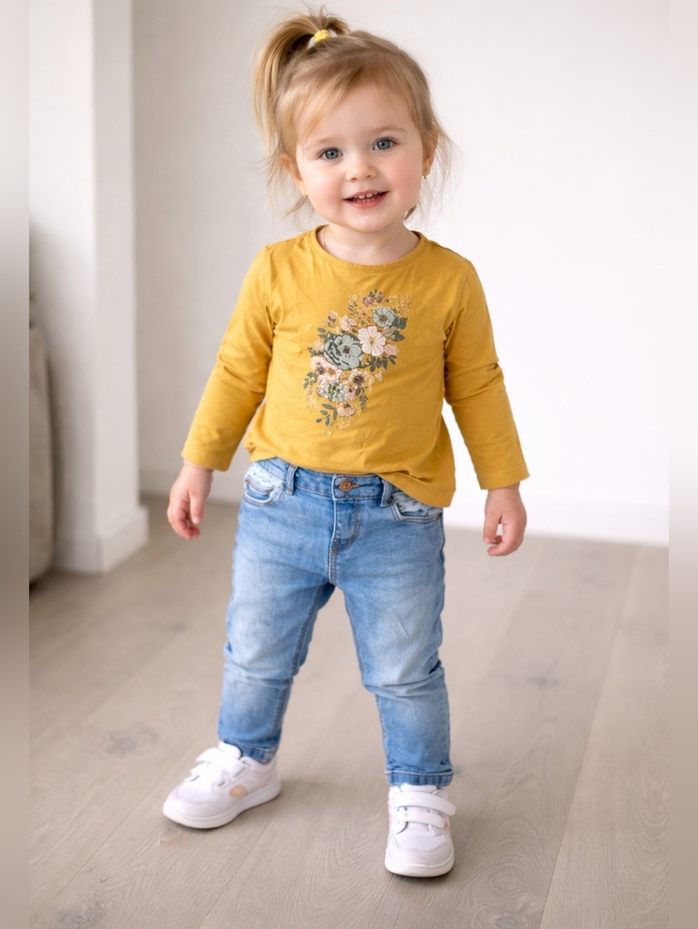 Zara Baby Toddler Girl Jeans And Longselve Matching Set Size 2-3 Y